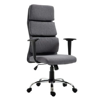 Scaun birou, HomCom,50 × 56,5 × 117-127cm, Ergonomic, Gri Scaun birou, HomCom,50 × 56,5 × 117-127cm, Ergonomic, Gri