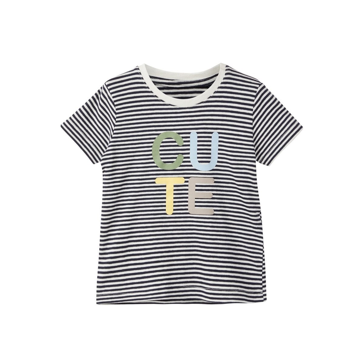 Tricou bebelusi CUTE, Negru cu Alb, Name it, Marimea 56 EU