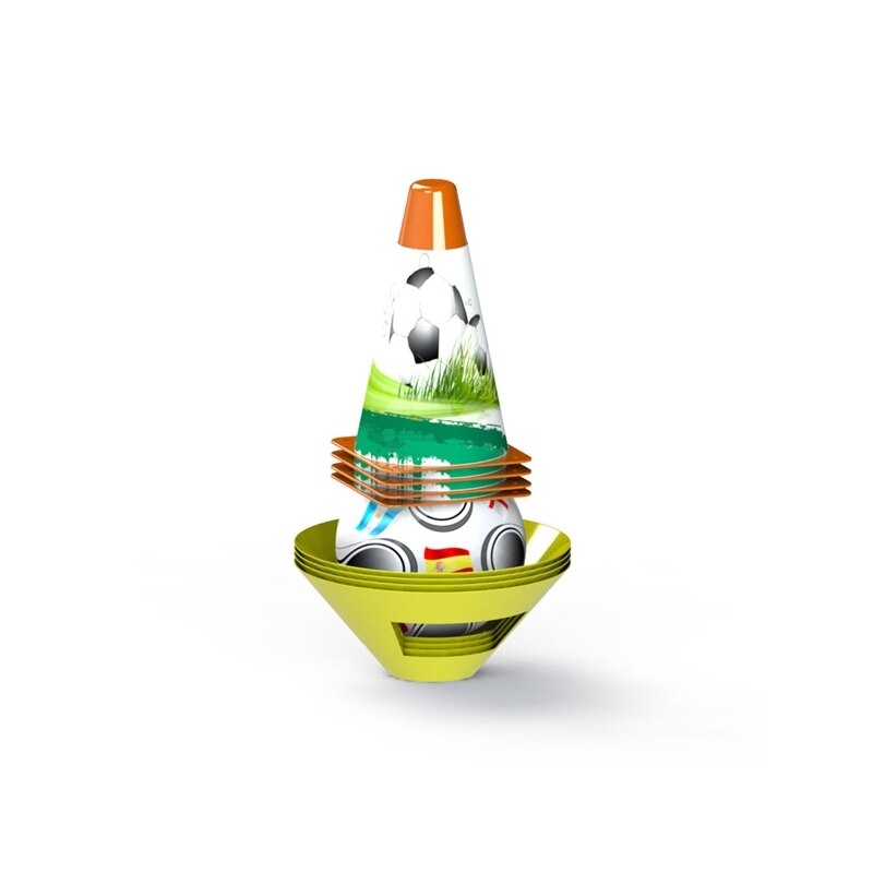 Set antrenament fotbal pentru copii, jaloane si minge, 9 piese