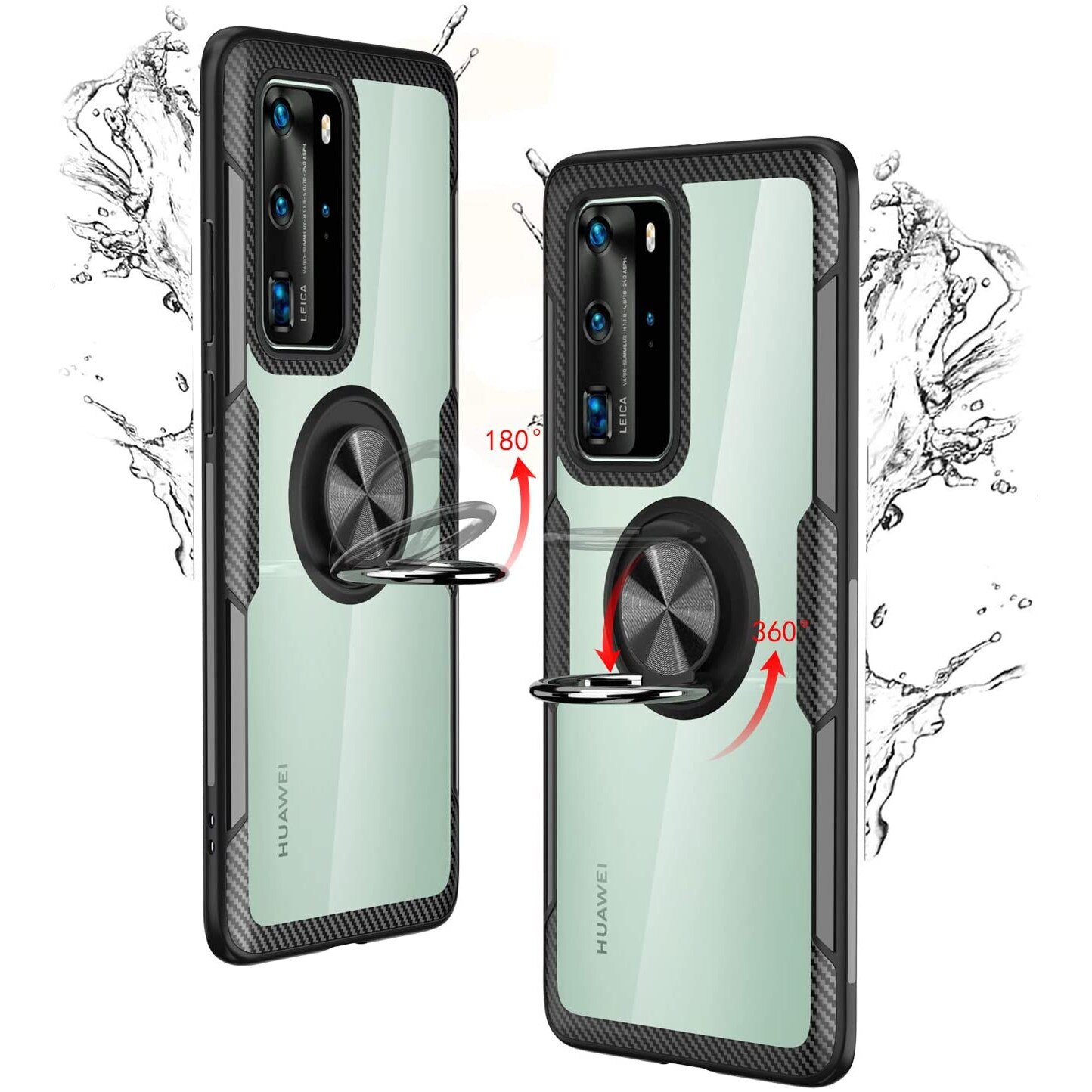 Husa Huawei P40 Pro Hybrid Antisoc Carcasa Cu Inel Rotativ 360 Si