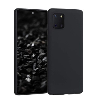 Set Husa protectie pentru Samsung Galaxy Note 10 Lite, din silicon, Ultra Slim, Negru si folie protectie ecran, Joyshell Set Husa protectie pentru Samsung Galaxy Note 10 Lite, din silicon, Ultra Slim, Negru si folie protectie ecran, Joyshell