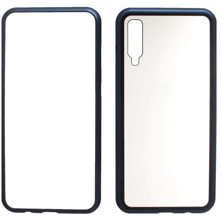 360 градусов магнитен калъф, Classtitude, прозрачно стъкло отпред - отзад, метална броня, за iPhone XS MAX, Сребрист