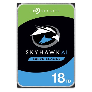 HDD Seagate® SkyHawk™ AI 18TB, 7200RPM, 256MB cache, SATA III HDD Seagate® SkyHawk™ AI 18TB, 7200RPM, 256MB cache, SATA III