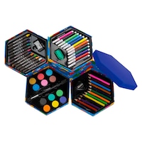 Set pentru colorat si pictat, 41 piese, in cutie cadou, pentru copii