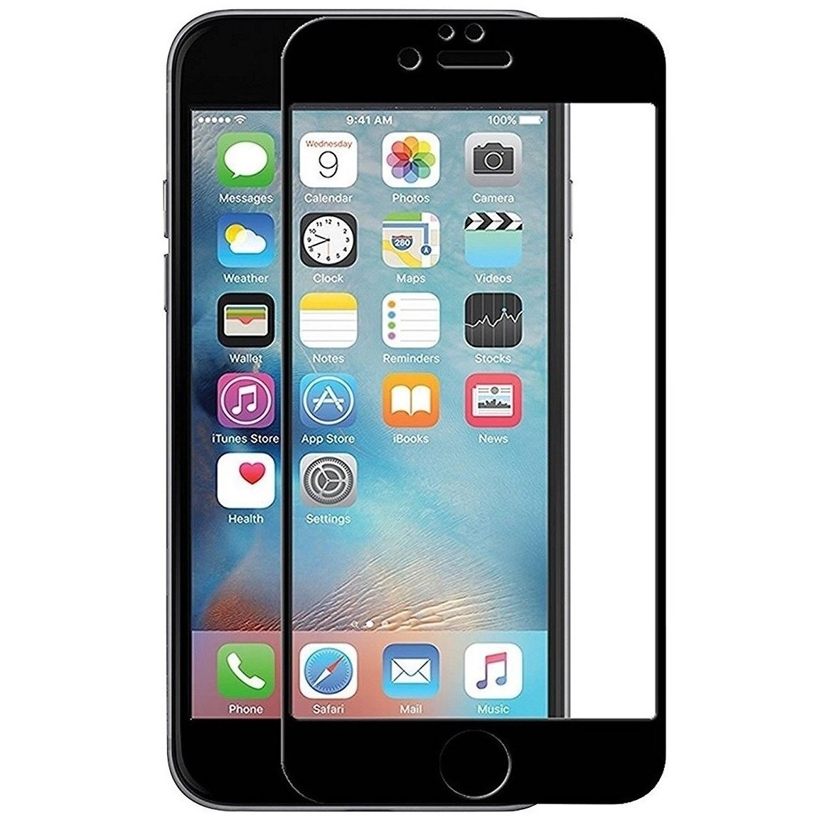 Folie sticla securizata fata / spate 5D Full Glue pentru iPhone 7 Plus, Negru