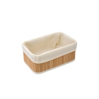 Cosulet pentru organizarea/depozitarea obiectelor din baie, bambus, 28 x 18 x 12 cm