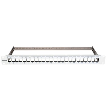 Patch panel pentru 24 module TOOLLESS LINE, Schrack, rackabil, 1UH, 19 Patch panel pentru 24 module TOOLLESS LINE, Schrack, rackabil, 1UH, 19