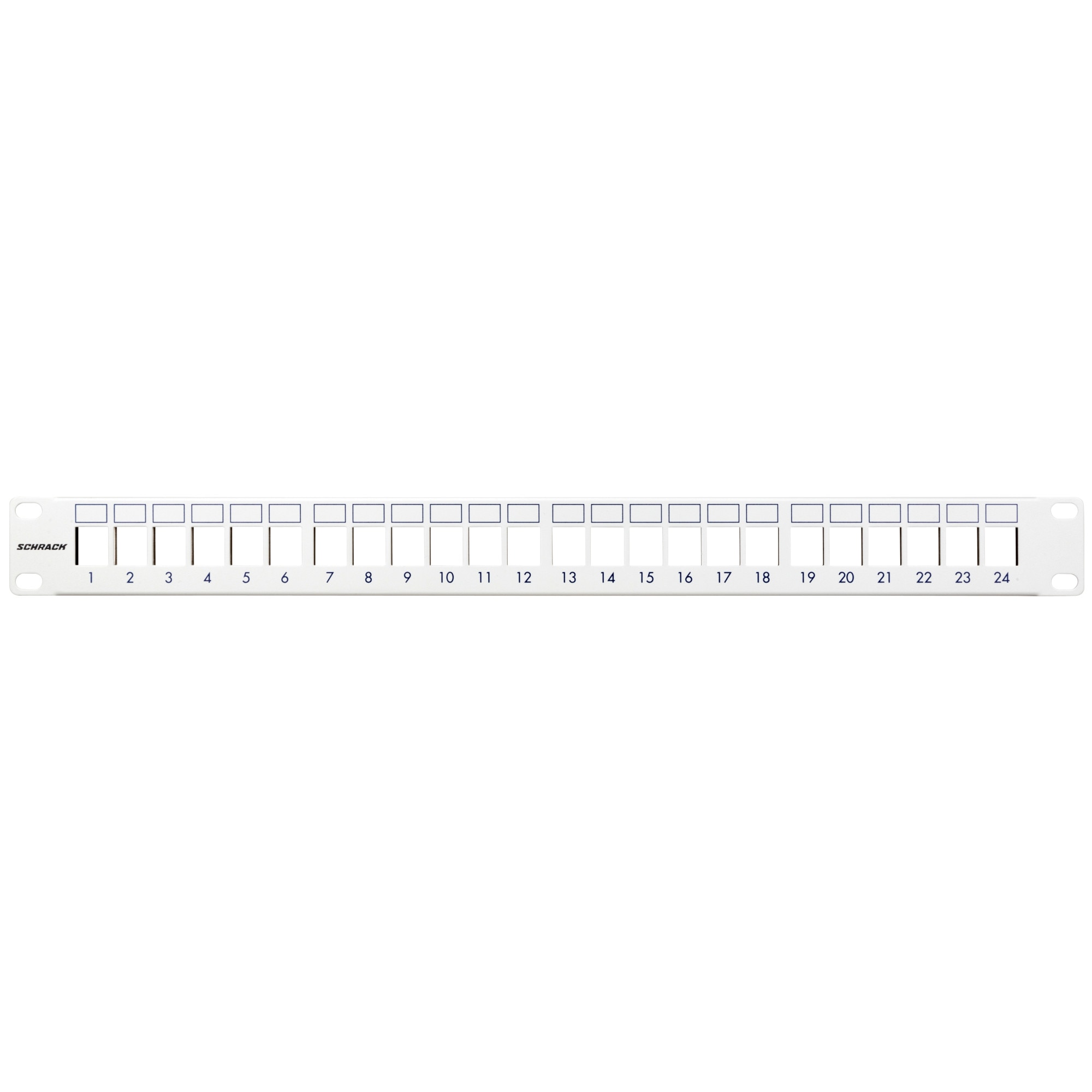 Patch panel pentru 24 module TOOLLESS LINE, Schrack, rackabil, 1UH, 19 ...