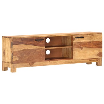 Comoda TV vidaXL, Lemn masiv de sheesham, 118 x 30 x 40 cm, Maro Comoda TV vidaXL, Lemn masiv de sheesham, 118 x 30 x 40 cm, Maro