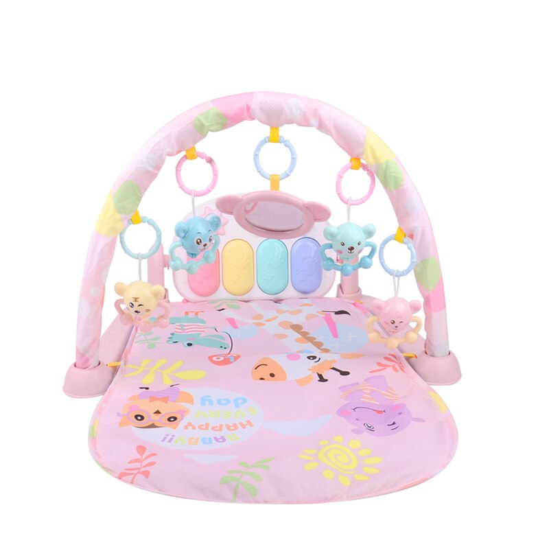 Centru de activitati multifunctional cu Lumini si Sunete, Pian si Oglinda Detasabile , Jucarii Zornaitoare, educativ si interactiv, Roz