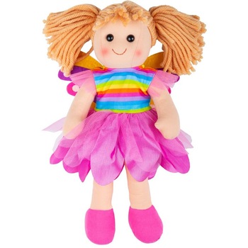 Papusa Chloe Bigjigs Toys, 30 cm, textil, 12 luni+, Multicolor Papusa Chloe Bigjigs Toys, 30 cm, textil, 12 luni+, Multicolor