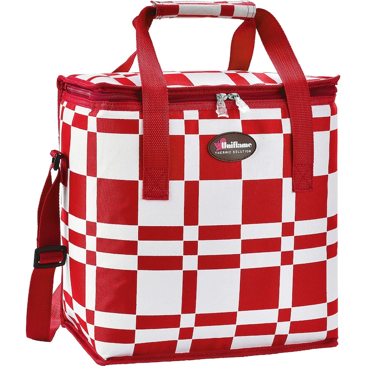 Хладилна чанта Uniflame, 22 литра, Червен/Бял