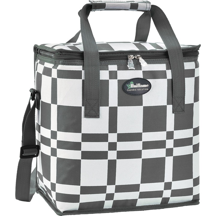 Хладилна чанта Uniflame, 22 литра, Сив/Бял