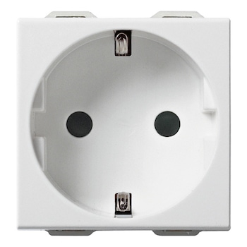 Priza modulara Schuko 2M alba 16A, Vimar Neve, 09208 Priza modulara Schuko 2M alba 16A, Vimar Neve, 09208