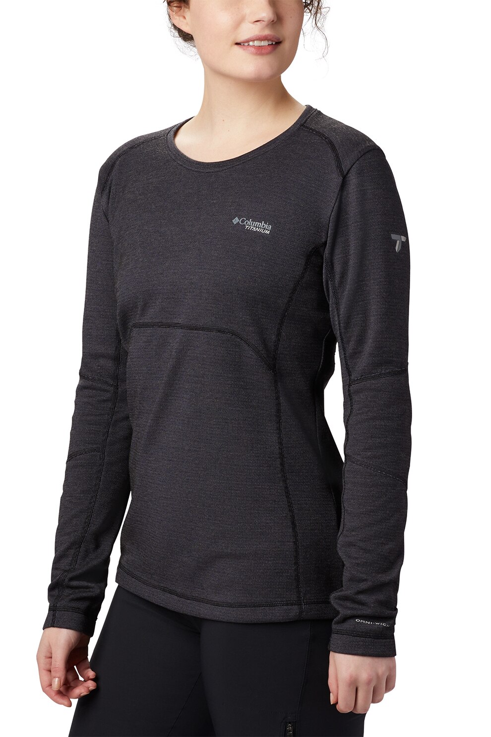 Columbia, Bluza cu logo pentru trekking Mount Defiance, Negru