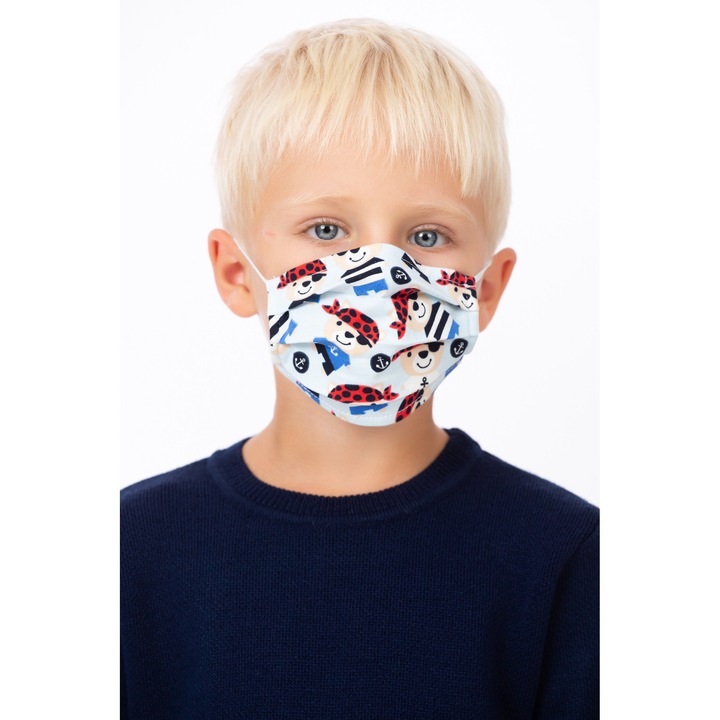 Masca de fata BE YOU, model pirati bleu, pentru copii, 1 buc