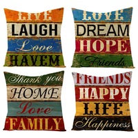 Set huse perna, SlowTon, 4 buc, 45x45 cm, Multicolor