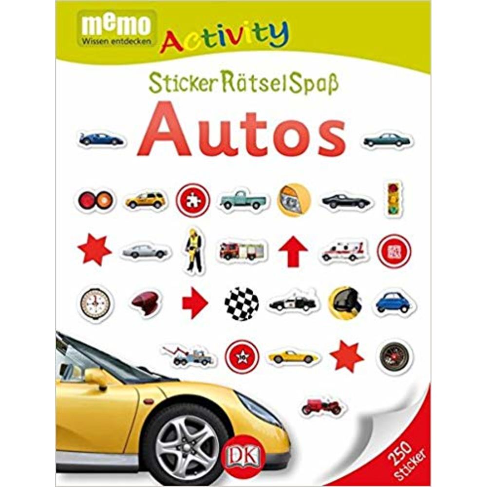 Memo Activity. Autos, StickerRatselSpasz
