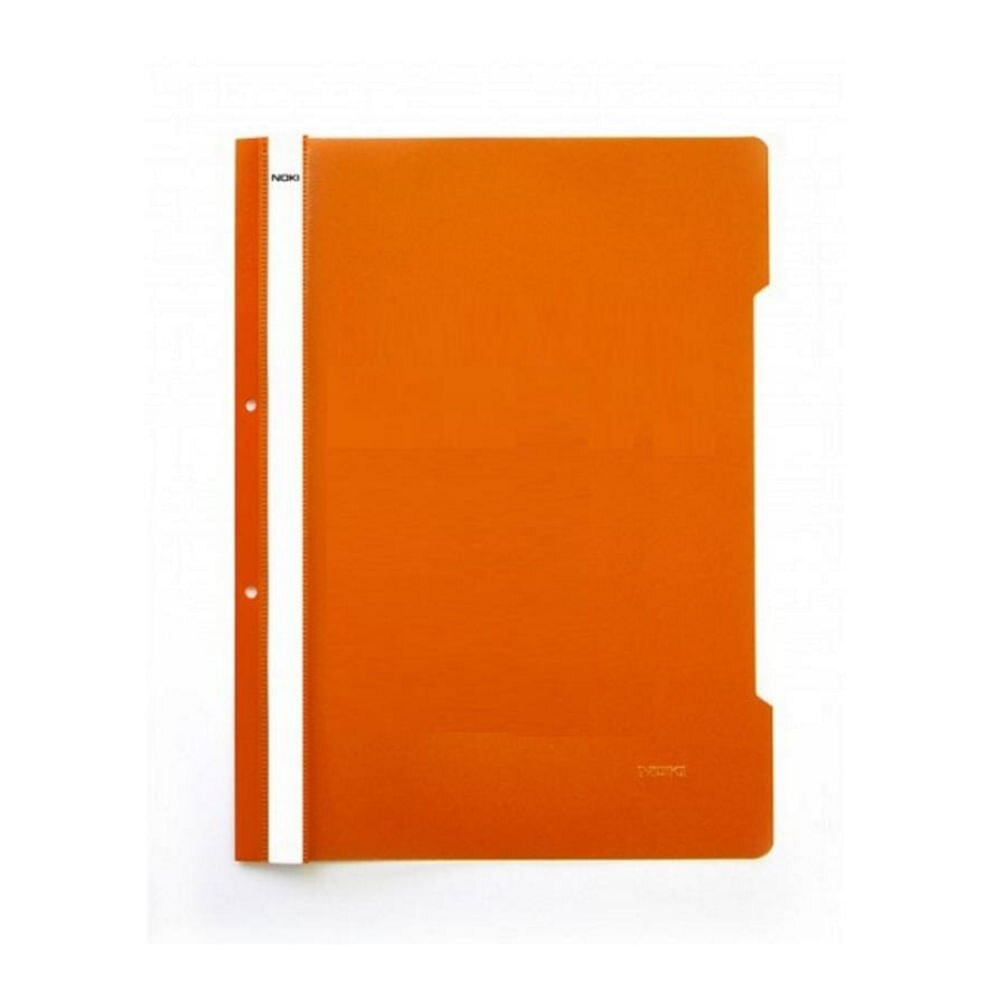 Dosar A4 cu sina si perforatii 50/set Noki, Portocaliu