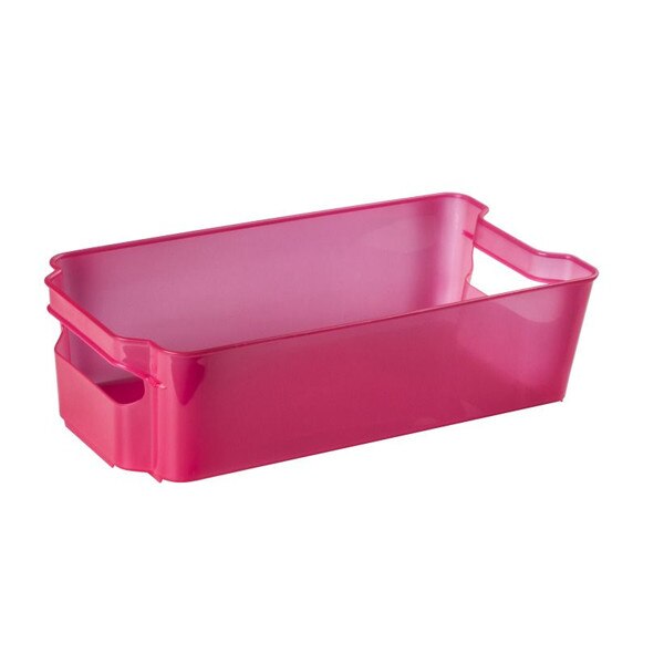 Cutie depozitare tip sertar pentru frigider, Domotti, 32 x 16 x 8.5, rosu transparent, Nati