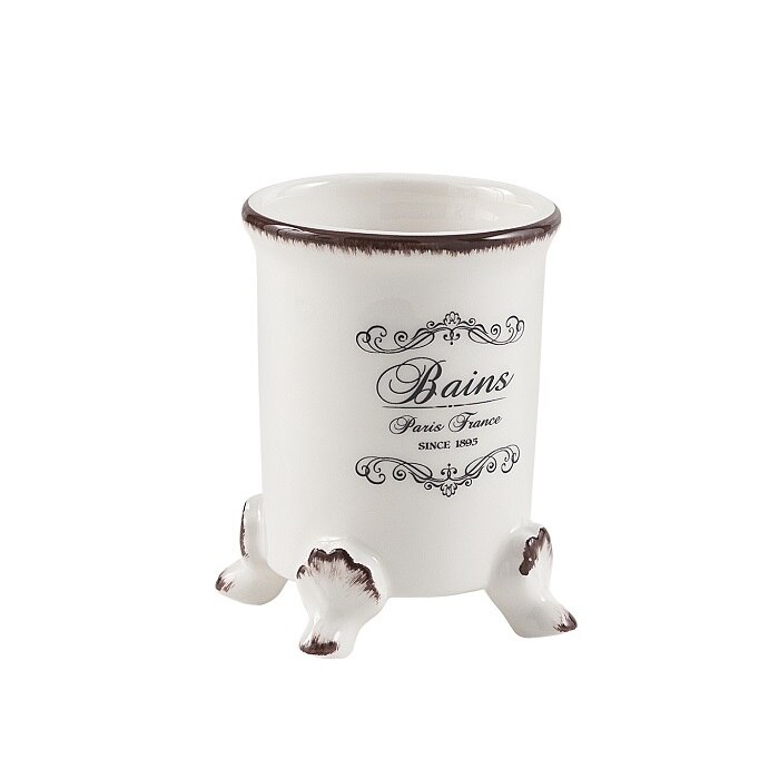 Suport periute de dinti, Gedy Amelie, stativ, ceramica alba