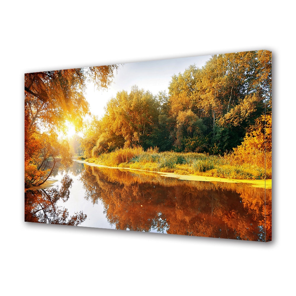 Tablou Canvas Luminos in intuneric VarioView LED, Toamna, Lumina calda de toamna, 40 x 60 cm