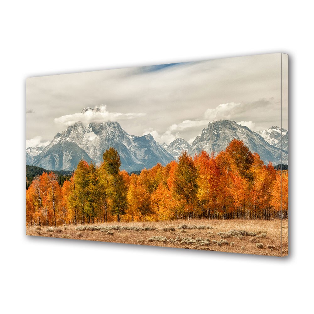 Tablou Canvas Luminos in intuneric VarioView LED, Toamna, Muntele cu nori albi, 40 x 60 cm