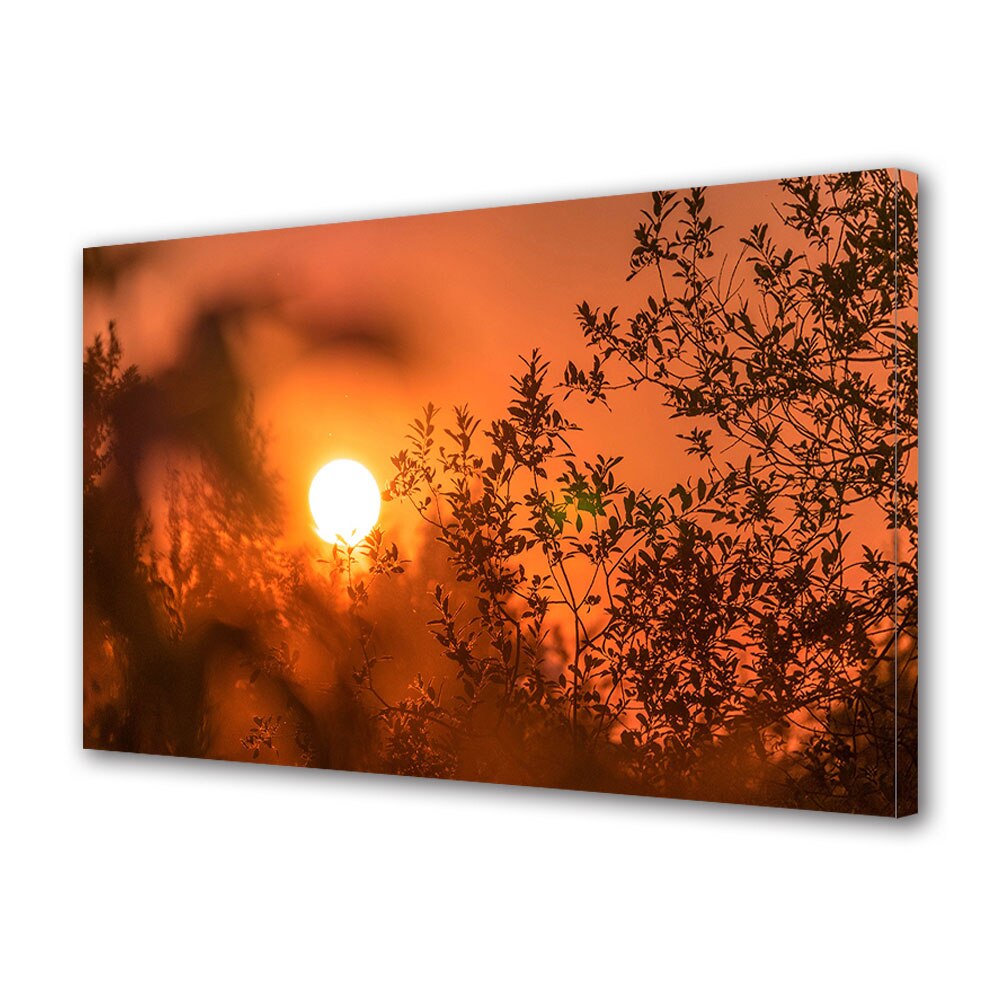 Tablou Canvas Luminos in intuneric VarioView LED, Toamna, Lumina rosie de la asfintit, 30 x 45 cm