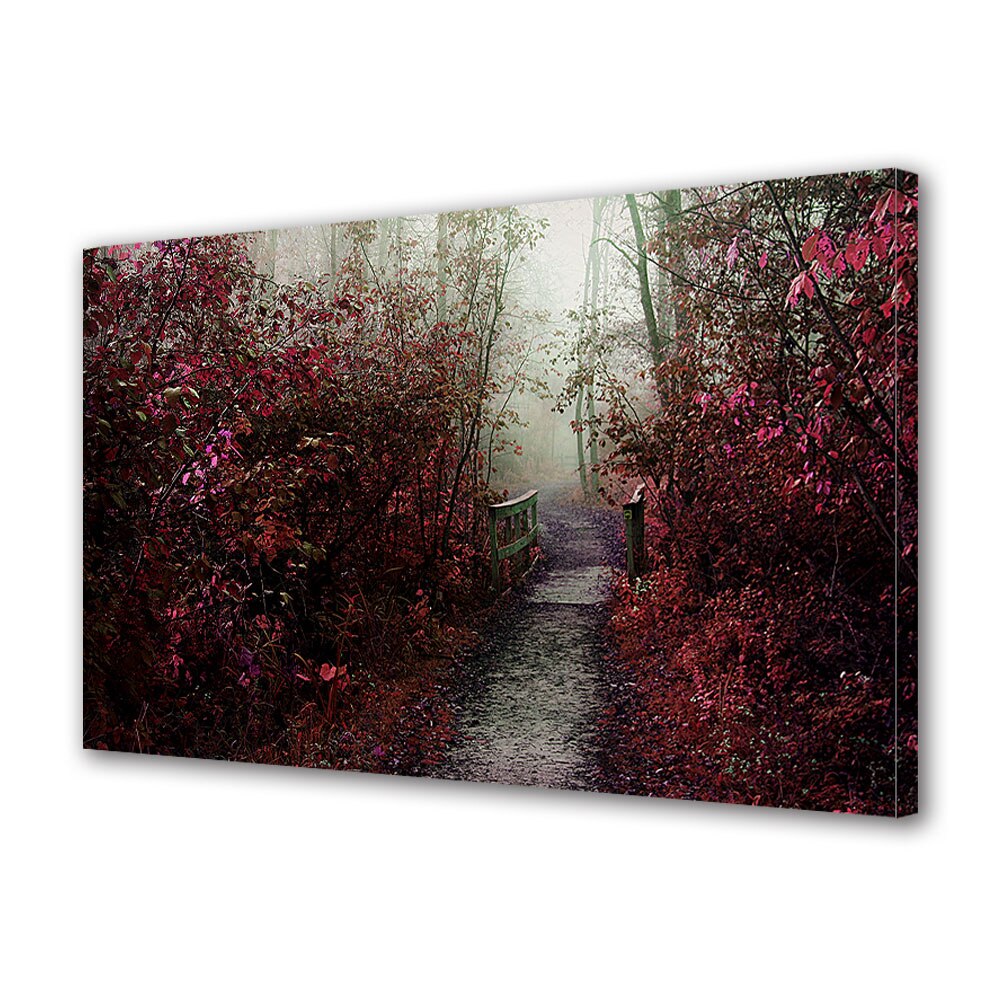 Tablou Canvas Luminos in intuneric VarioView LED, Toamna, Poteca rosiatica, 30 x 45 cm