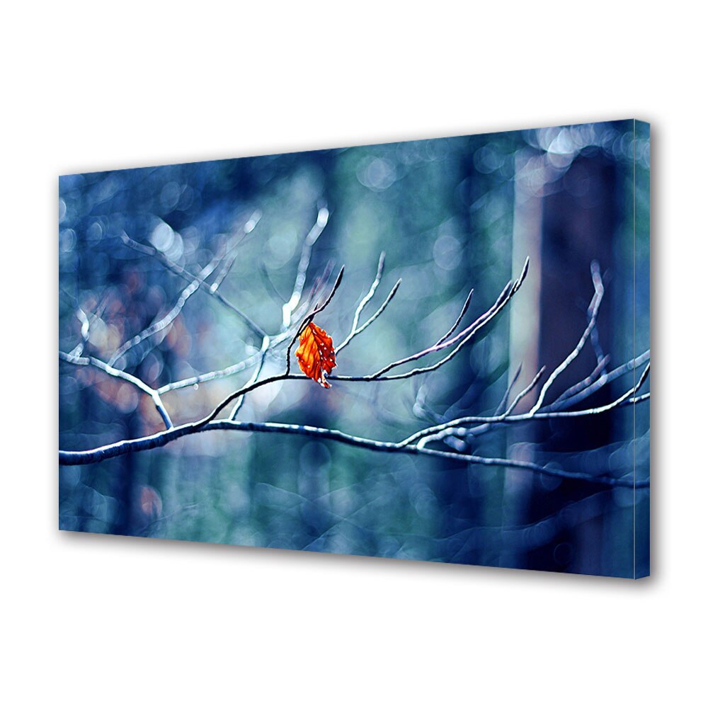 Tablou Canvas Luminos in intuneric VarioView LED, Toamna, Ultima frunza ramasa, 40 x 60 cm