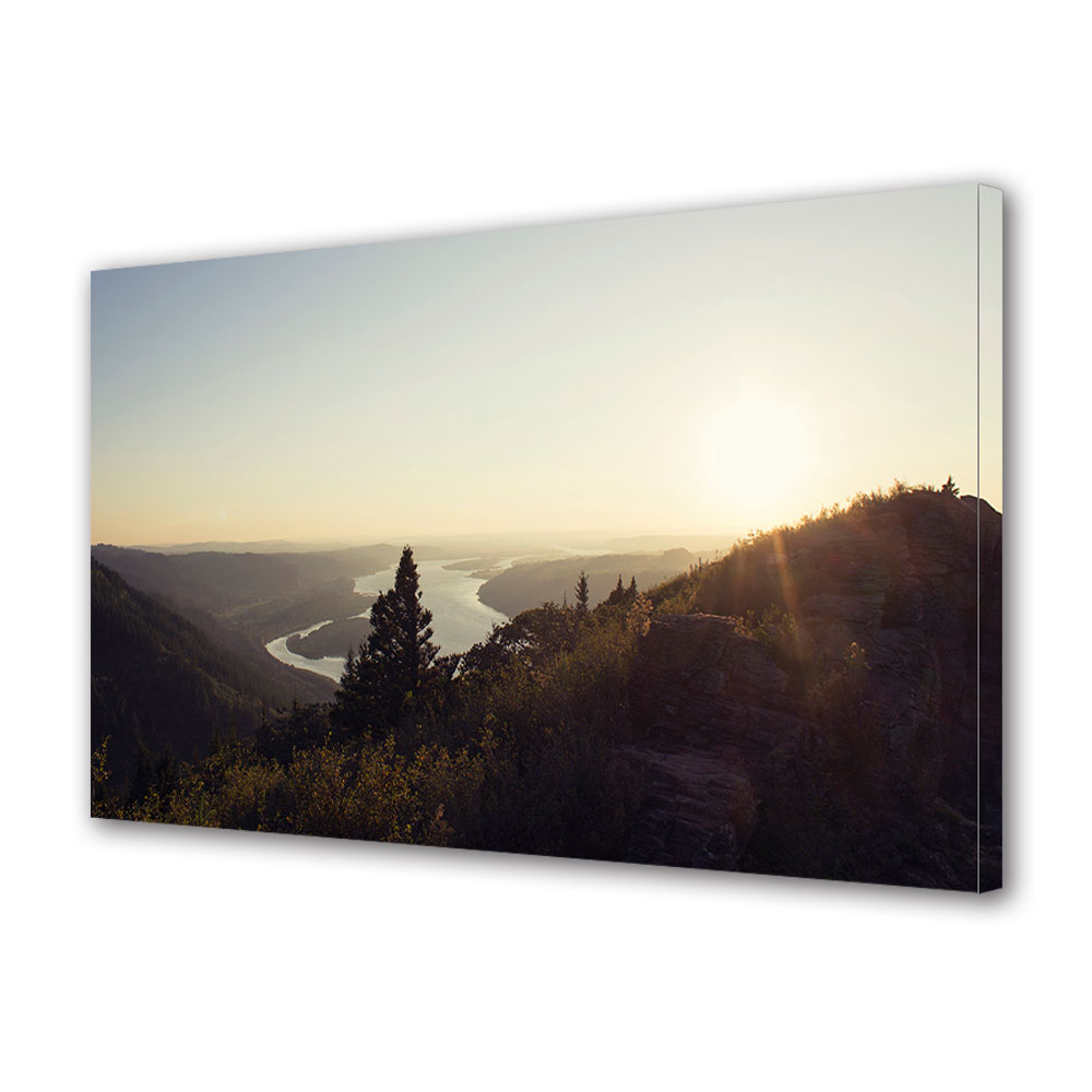 Tablou Canvas Luminos in intuneric VarioView LED, Toamna, Valea raului, 30 x 45 cm