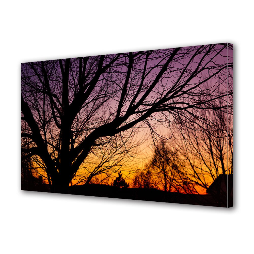 Tablou Canvas Luminos in intuneric VarioView LED, Toamna, Asfintit in degrade, 40 x 60 cm