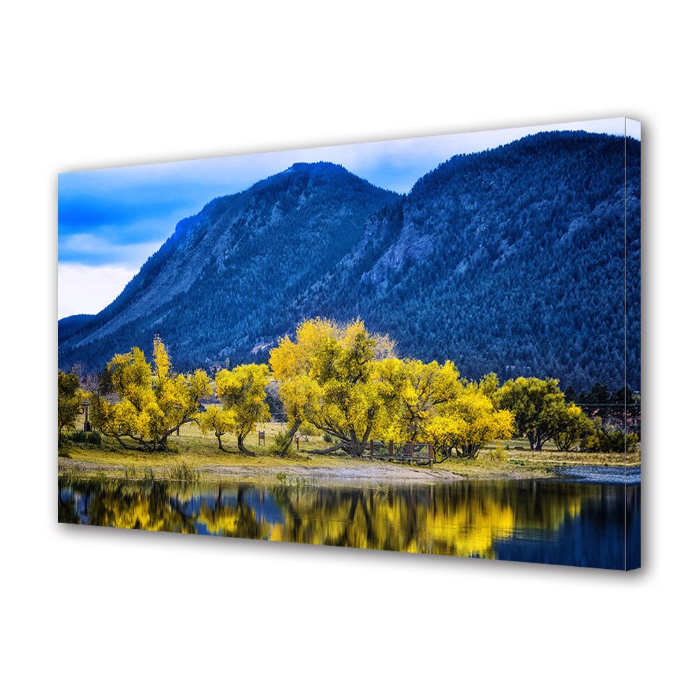 Tablou Canvas Luminos in intuneric VarioView LED, Toamna, Dealurile albastre, 40 x 60 cm