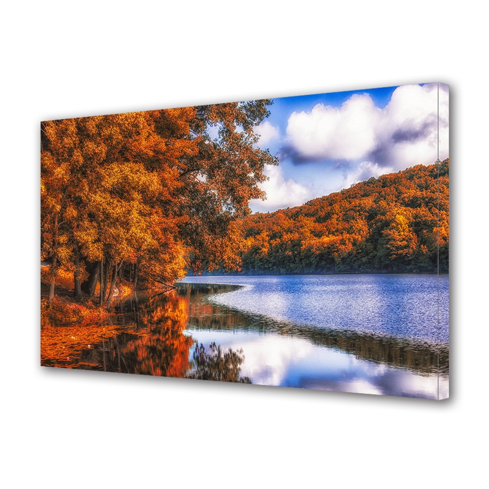 Tablou Canvas Luminos in intuneric VarioView LED, Toamna, Briza peste apa, 40 x 60 cm