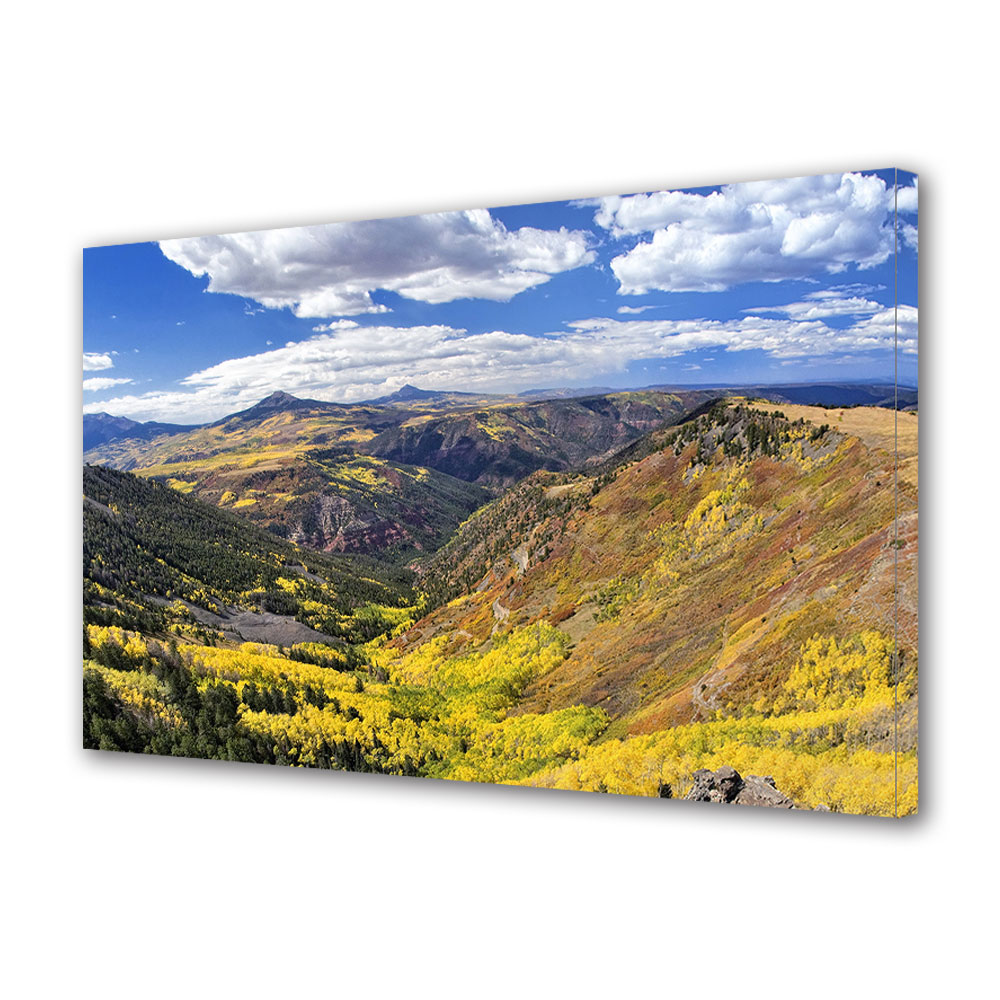 Tablou Canvas Luminos in intuneric VarioView LED, Toamna, Dealuri la inceputul toamnei, 40 x 60 cm