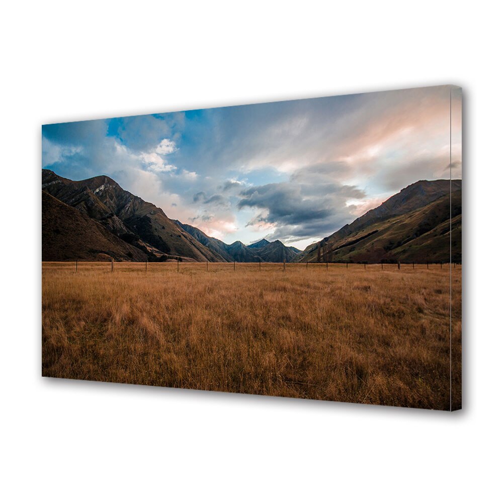Tablou Canvas Luminos in intuneric VarioView LED, Toamna, Vale larga spre munti, 40 x 60 cm