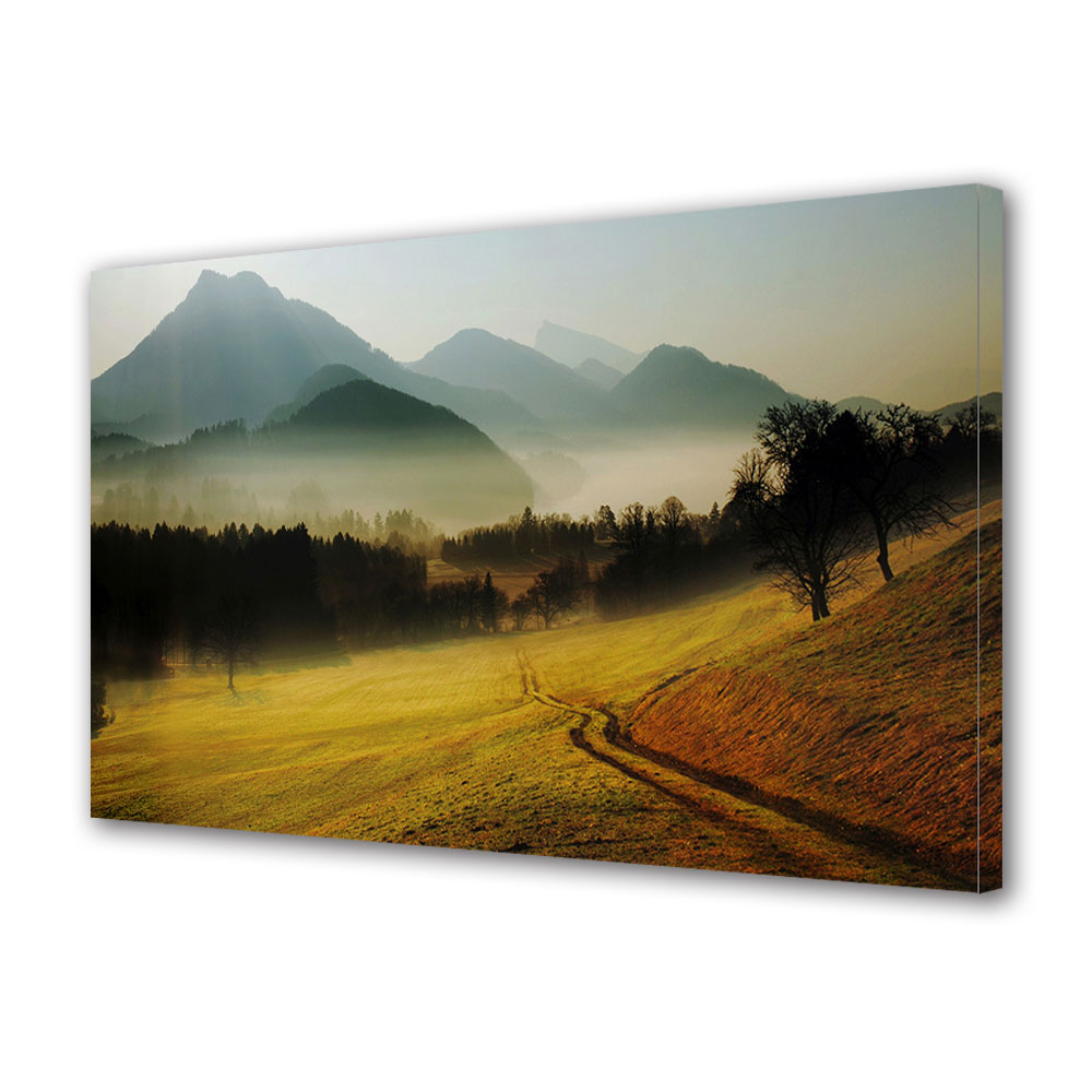 Tablou Canvas Luminos in intuneric VarioView LED, Toamna, Dimineata peste dealuri, 40 x 60 cm