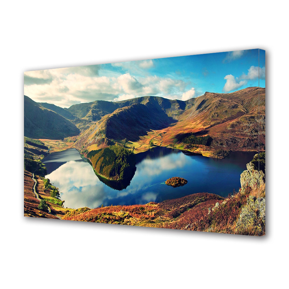 Tablou Canvas Luminos in intuneric VarioView LED, Toamna, Dealuri rosiatice, 40 x 60 cm