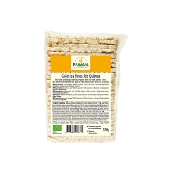 Turtite subtiri cu quinoa si orez bio, Primeal, 130g Turtite subtiri cu quinoa si orez bio, Primeal, 130g