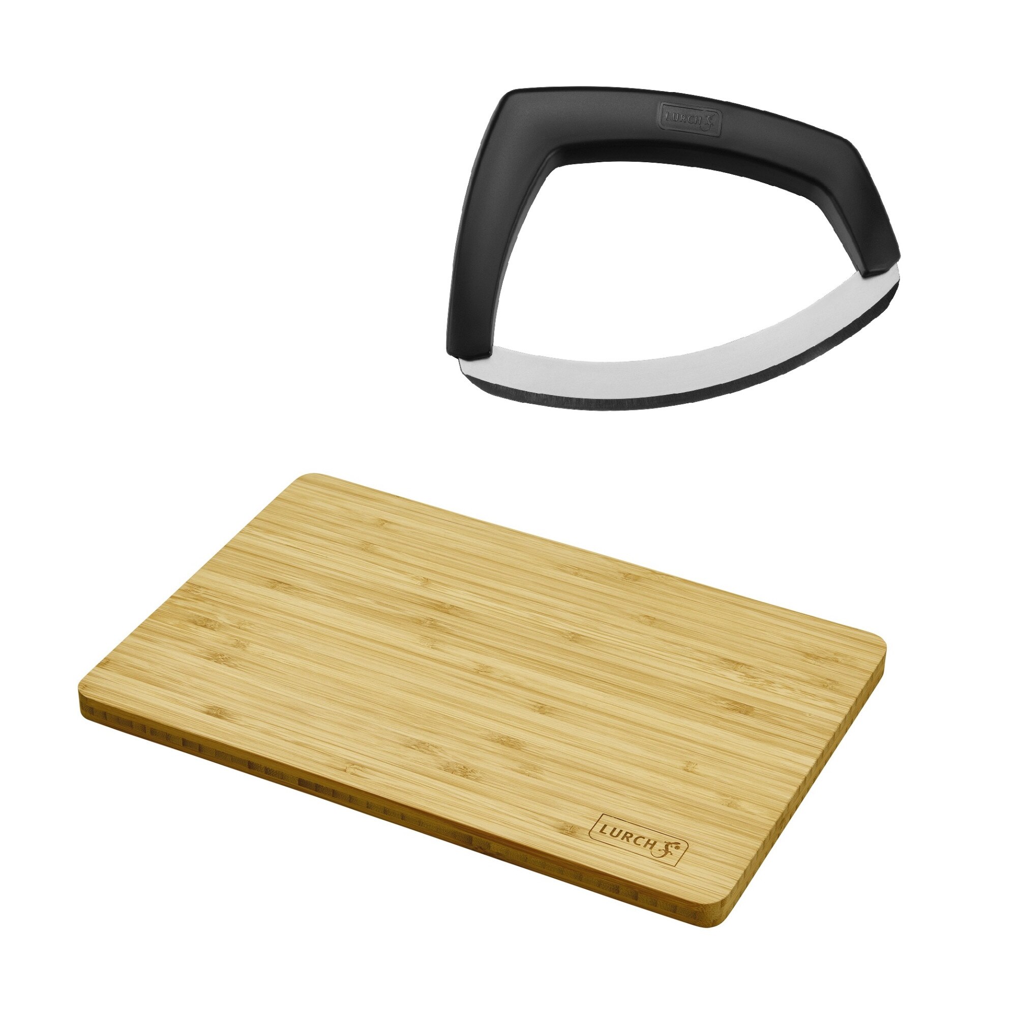 Set Lurch Tocator Bambus 400x300x19mm + Cutit de tocat verdeturi