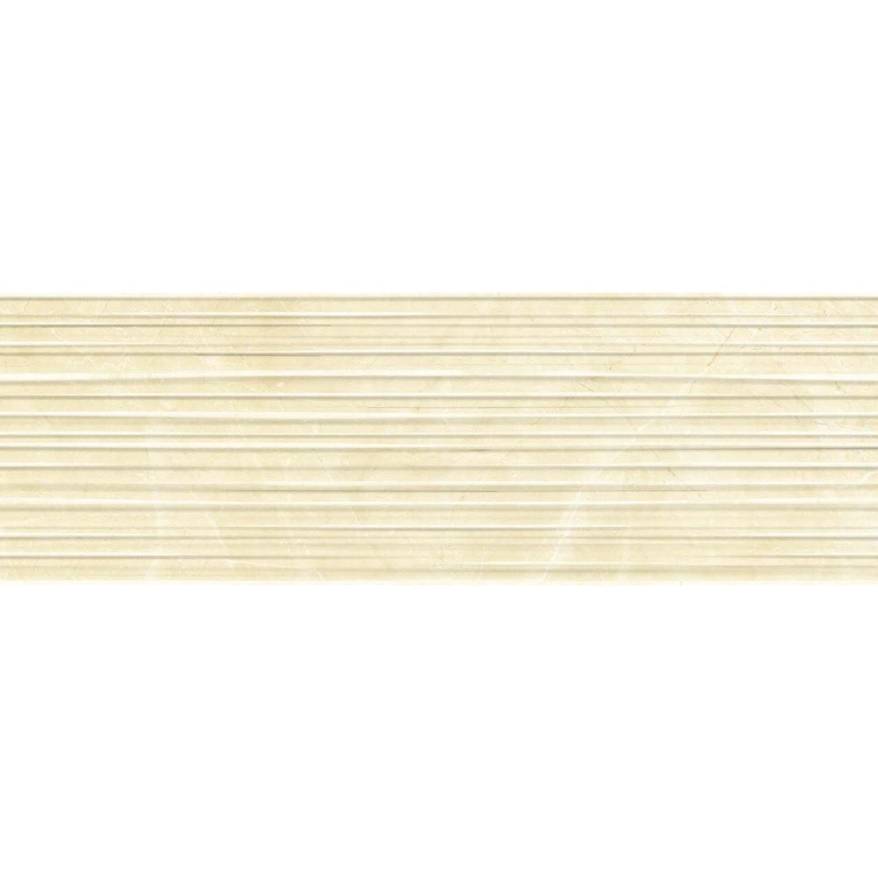 Faianta crem tip marmura Botticino Lines Beige, 25.5x75.5 cm, model dungi, 1.17 MP/cutie