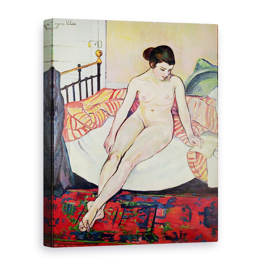 Tablou canvas - Marie Clementine Valadon - Nud cu o patura dungata, 75 x 100 cm