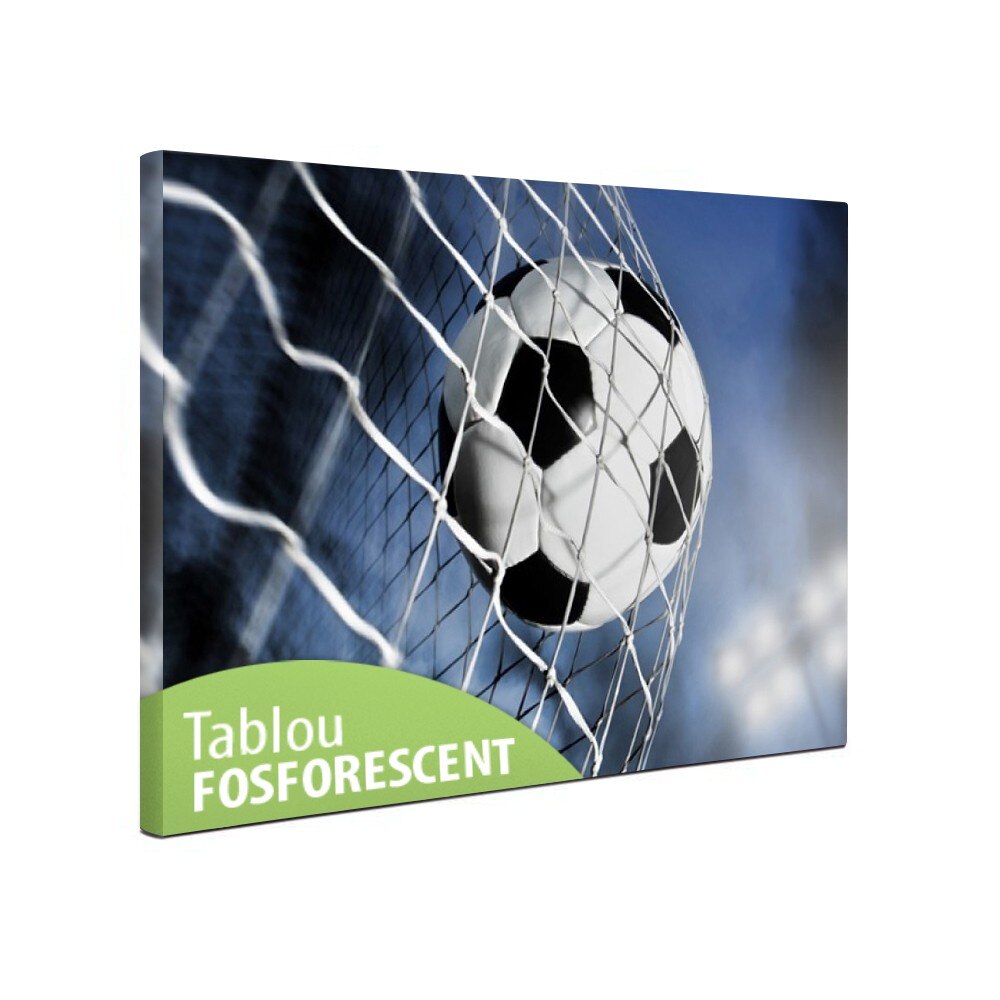 Tablou fosforescent Fotbal, 60x40 cm