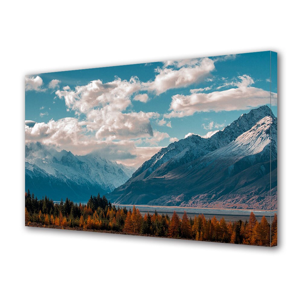 Tablou Canvas Luminos in intuneric VarioView LED, Toamna, Raul printre munti, 40 x 60 cm