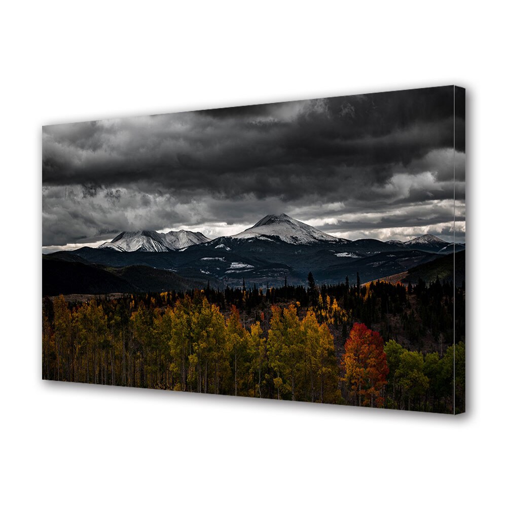 Tablou Canvas Luminos in intuneric VarioView LED, Toamna, Nori de furtuna, 40 x 60 cm