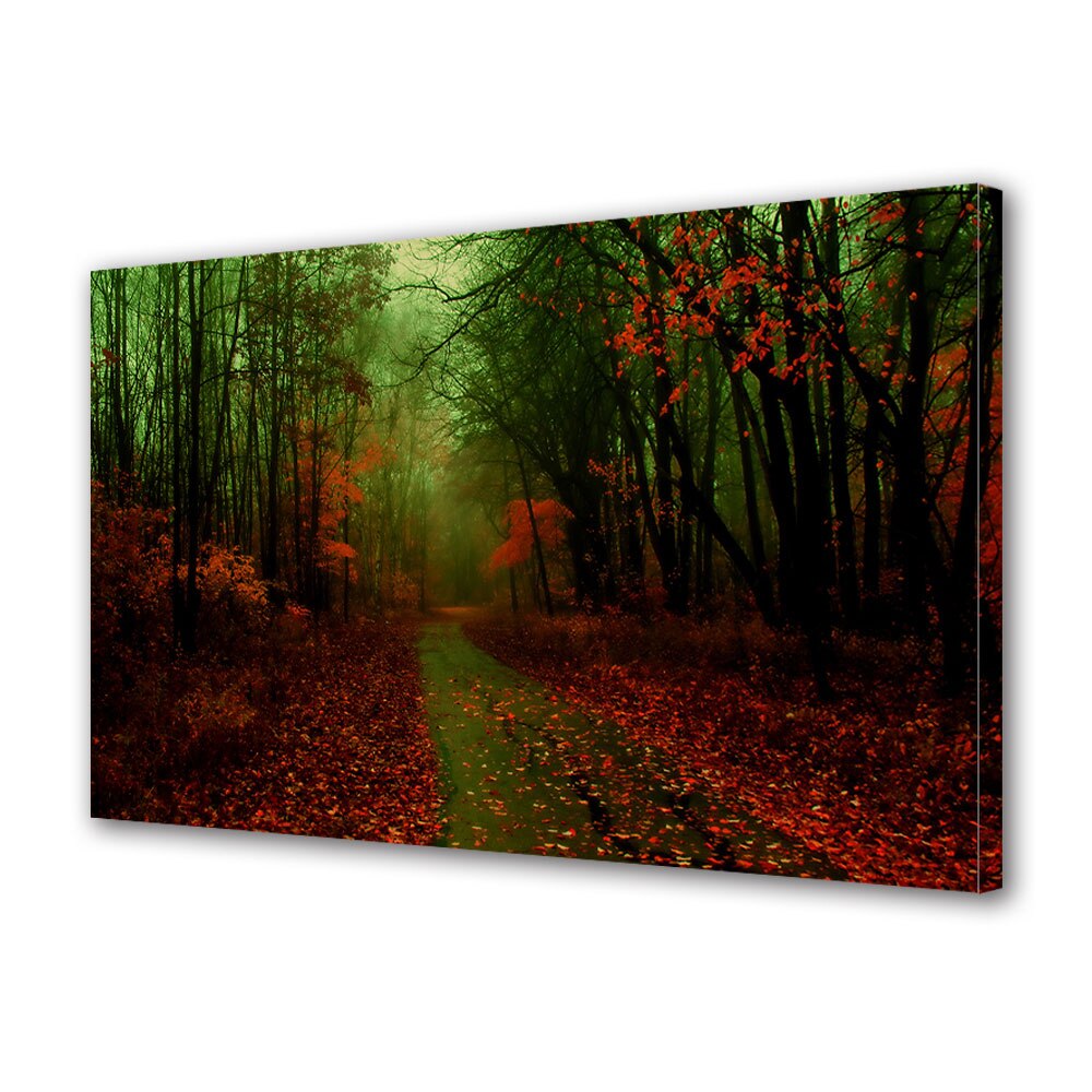 Tablou Canvas Luminos in intuneric VarioView LED, Toamna, Lumina verde, 30 x 45 cm