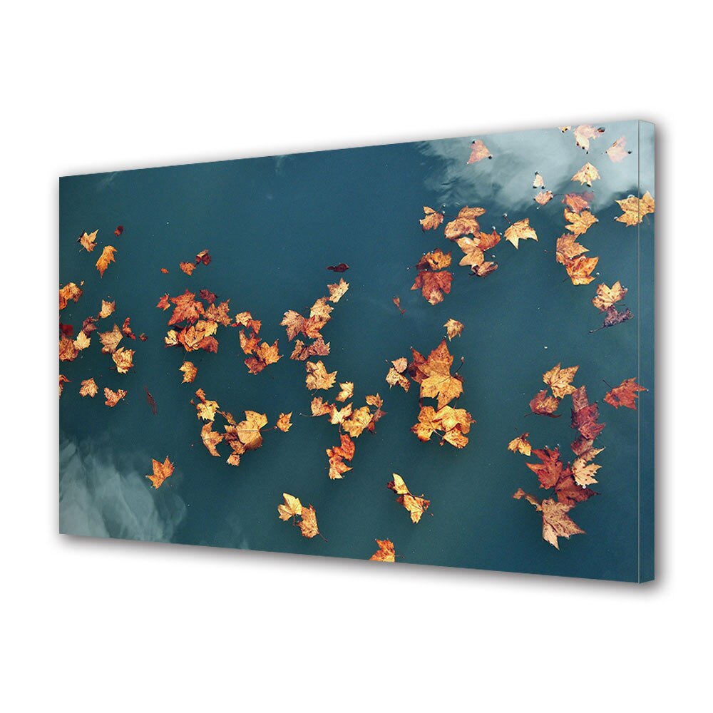 Tablou Canvas Luminos in intuneric VarioView LED, Toamna, Plutind pe oglinda apei, 30 x 45 cm