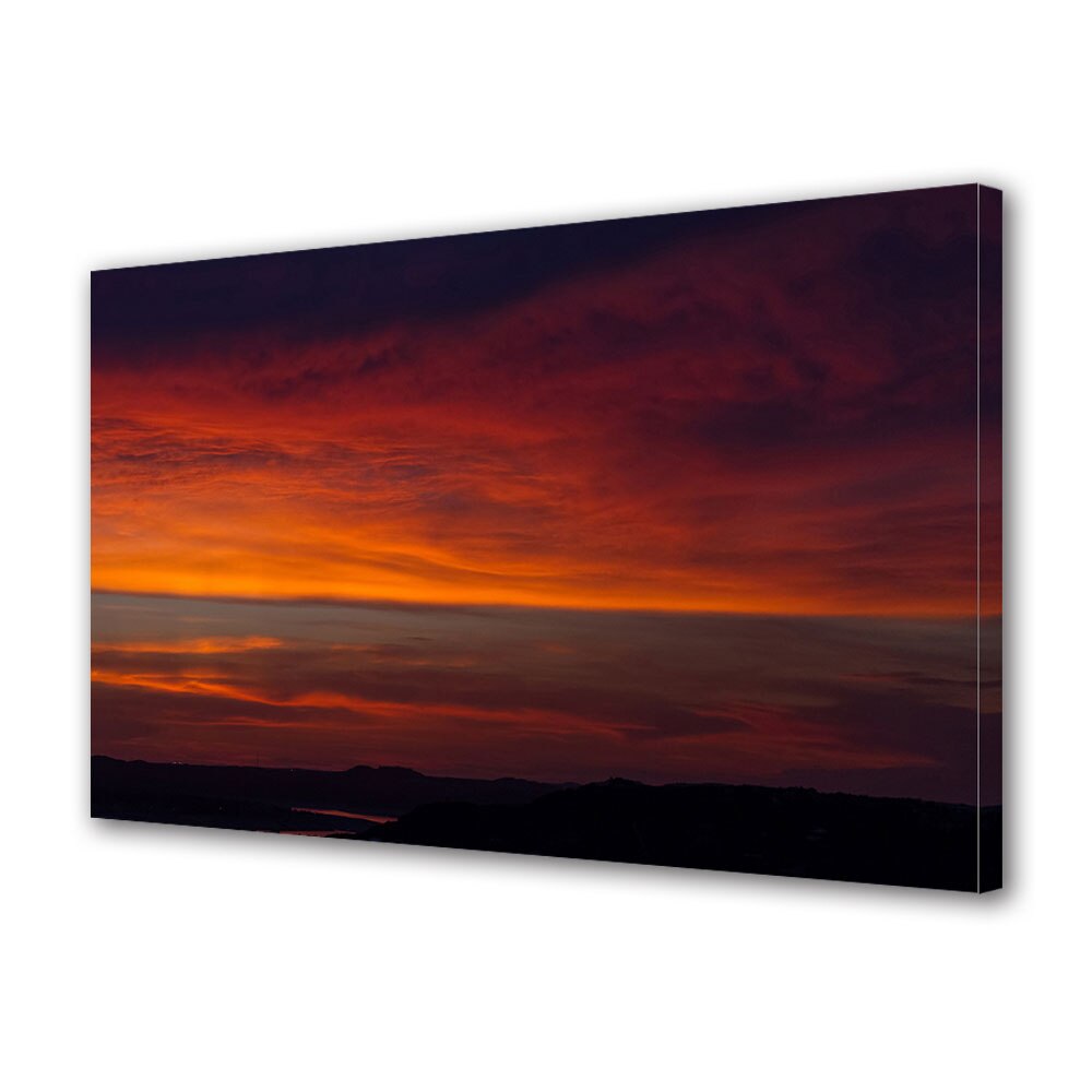 Tablou Canvas Luminos in intuneric VarioView LED, Toamna, Culori puternice la apus, 30 x 45 cm