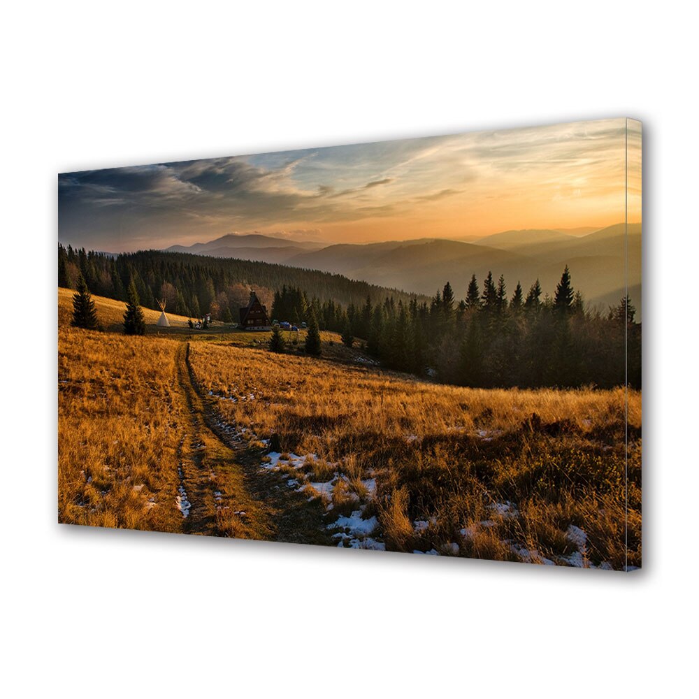 Tablou Canvas Luminos in intuneric VarioView LED, Toamna, Ultimele zile de toamna pe munte, 30 x 45 cm