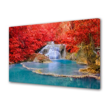 Tablou Canvas Luminos in intuneric VarioView LED, Toamna, Apa limpede sub cascada, 30 x 45 cm Tablou Canvas Luminos in intuneric VarioView LED, Toamna, Apa limpede sub cascada, 30 x 45 cm